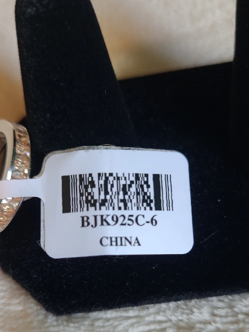 Champagne Crystal Channel Band Ring in Gold-Tone - Picture 5 of 5